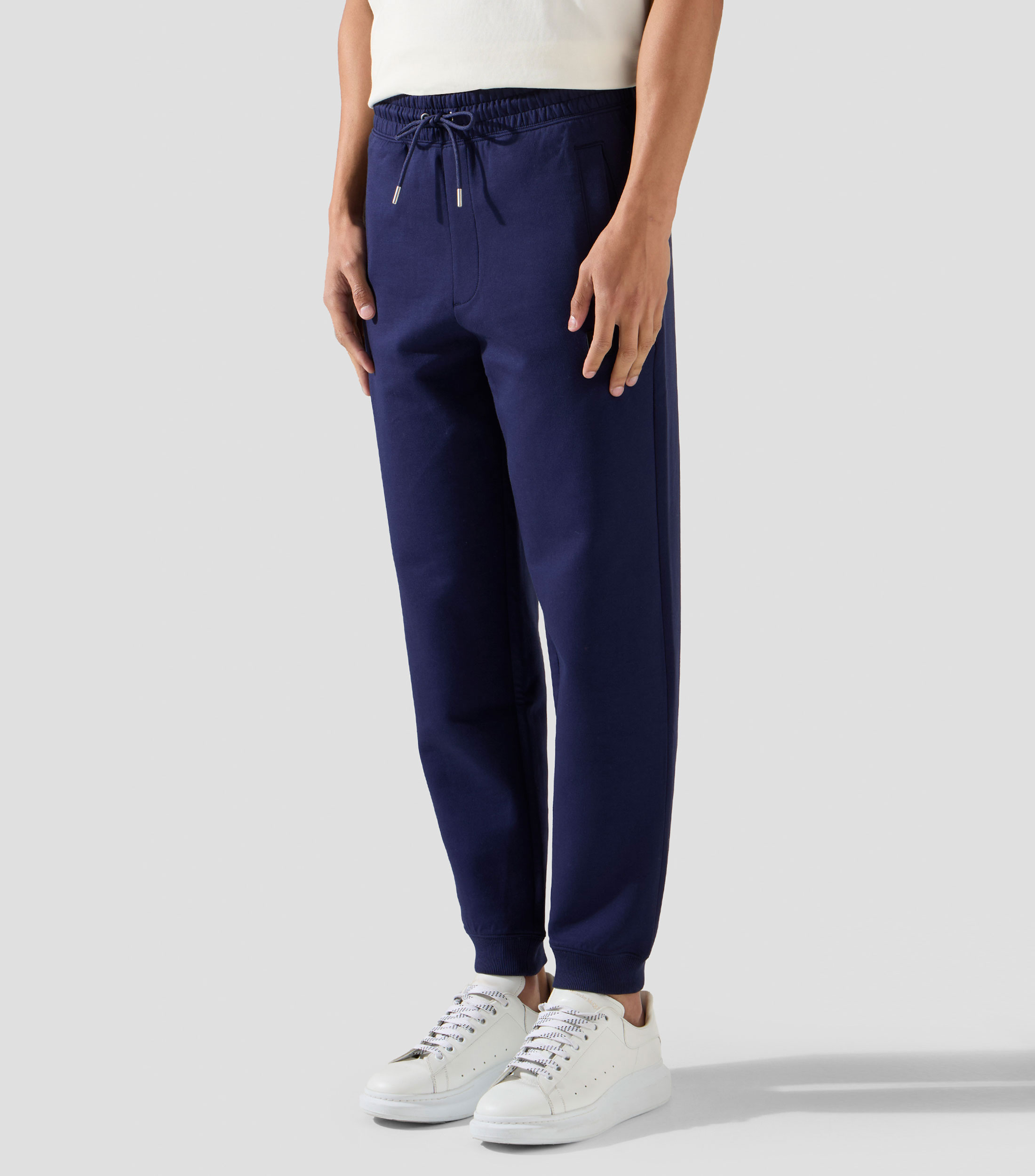 Pants de algodón con logo apilado Hombre